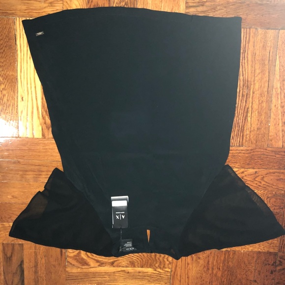 Armani Exchange Black Sheer Sleeve Blouse - Picture 5 of 7